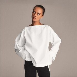 J. Crew NWOT white ciel top in cotton poplin Spring 2025 regenerative cotton